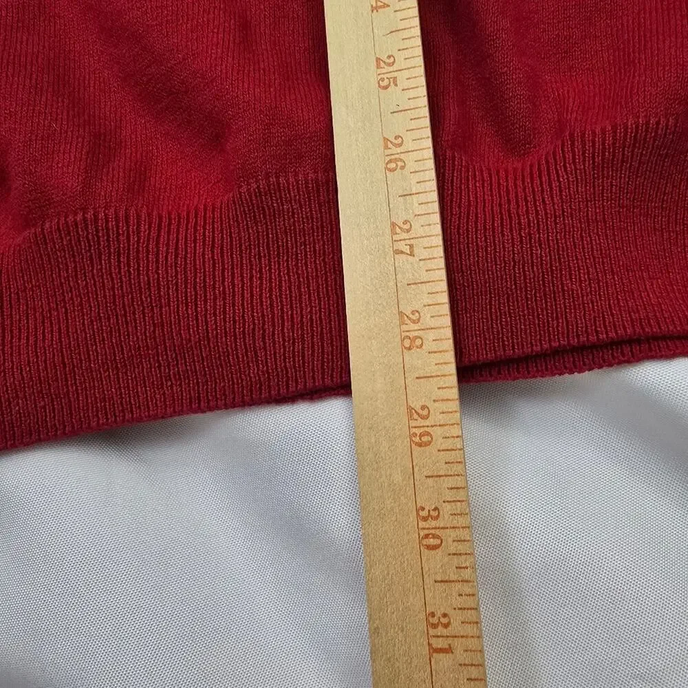 Chaps Cashmere Red V-Neck Sweater Men’s XXL Old Money Grandpa Core Luxury Knit